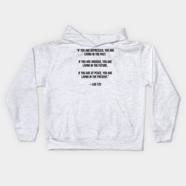 Lao Tzu Quote Kids Hoodie by n23tees